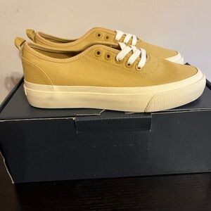 Everlane The Forever Sneakers Tan Canvas Size 5